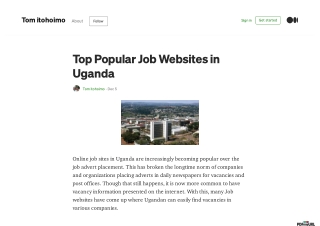 Top Popular Job Websites in Uganda, Best Jobs Website in Uganda 2021