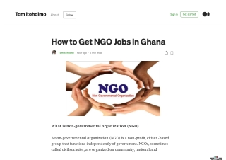 How to Get NGO Jobs in Ghana | Find all The Latest NGO Jobs in Ghana