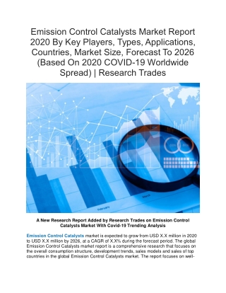 Emission Control Catalysts Market Report 2020-2026