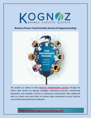 Business Process Transformation Services At kognozconsulting