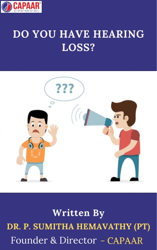 Hearing Loss | Best Hearing Aid Clinics in Bangalore | CAPAAR