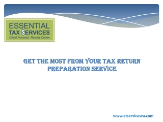 Get the Most from Your Tax Return Preparation Service