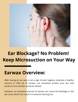 Ear Blockage? No Problem! Keep Microsuction on Your Way