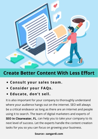 Create Better Content With Less Effort