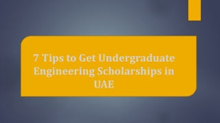7 Tips to Get Undergraduate Engineering Scholarships in UAE