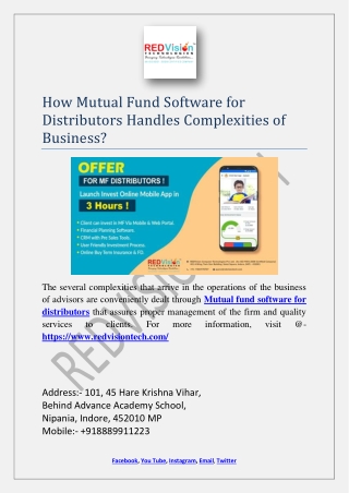 How Mutual Fund Software for Distributors Handles Complexities of Business?