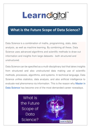 What is the Future Scope of Data Science?