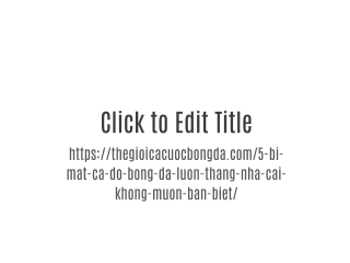 5 bí mật cá độ bóng đá động trời – Nhà cái không muốn bạn biết