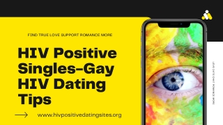 HIV Positive Singles-Gay HIV Dating Tips