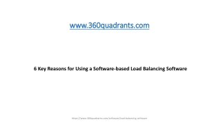 6 Key Reasons for Using a Software-based Load Balancing Software