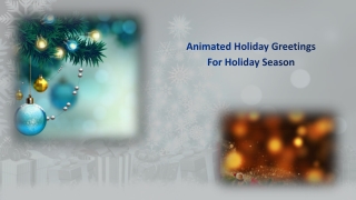 Animated Holiday Greetings For Holiday Season
