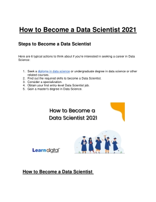 How to Become a Data Scientist 2021