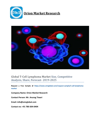 Global T-Cell Lymphoma Market Size, Competitive Analysis, Share, Forecast- 2019-2025