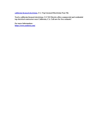 california licensed electrician, CA | Top Licensed Electrician Near Me