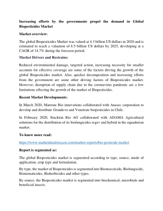 BioPesticide Market Growth and Size | Industry Research Report 2025