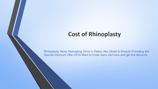 Cost of Rhinoplasty