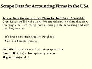 Scrape Data for Accounting Firms in USA