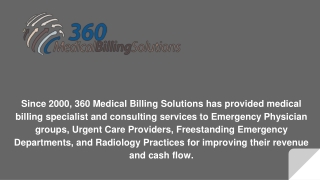 Arizona Emergency Physicians Billing Services - 360 Medical Billing Solutions