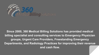 Colorado Emergency Physicians Billing Services - 360 Medical Billing Solutions