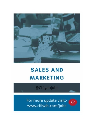 The Ultimate Guide of Sales and Marketing Jobs