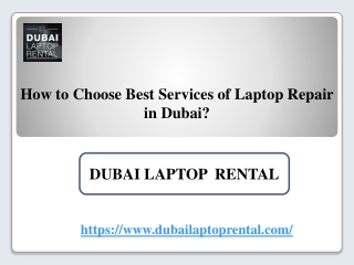 How to Choose Best Services of Laptop Repair in Dubai?