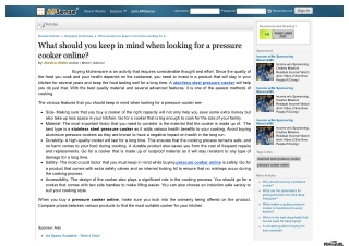 pressure cooker online