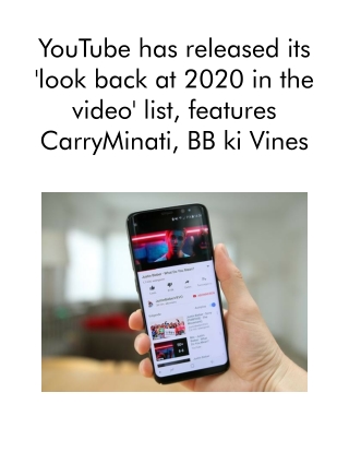 YouTube Has Released Its 'Look Back at 2020 in the Video' List, Features CarryMinati, BB Ki Vines