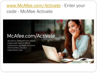 www.McAfee.com/Activate - Enter your code - McAfee Activate