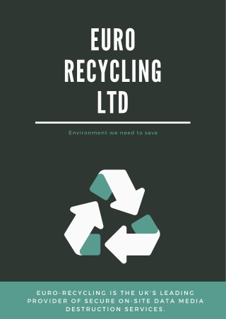 Hard Drive Recycling | Euro Recycling Ltd