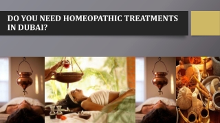 Do You Need Homeopathic Treatments In Dubai?