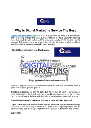 Why Is Digital Marketing Service The Best