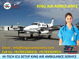 Air Ambulance Services in Patna and Ranchi by King