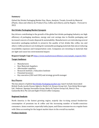 Hot Drinks Packaging Market Size