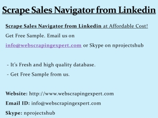 Scrape Sales Navigator from Linkedin