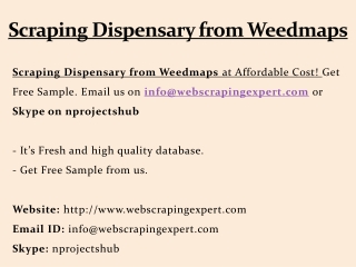 Scraping Dispensary from Weedmaps