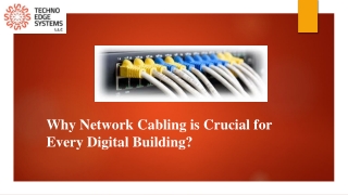 Why Network Cabling is Crucial for Every Digital Building?