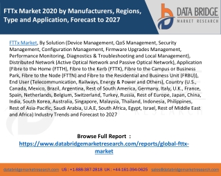 FTTx Market 2020 by Manufacturers, Regions, Type and Application, Forecast to 2027