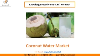 Coconut Water Market Size Worth $11.2 Billion By 2026 - KBV Research