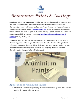 Aluminium Paints & Coatings