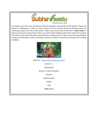 Vastu Consultant | Subhavaastu.com