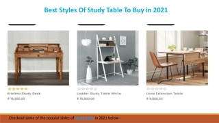 Best Styles of Study Table to Buy in 2021