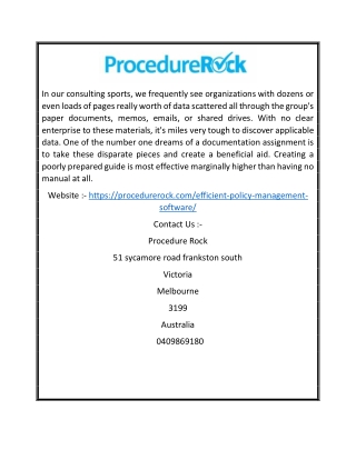Buy Policies Procedures Software | Procedure Rock