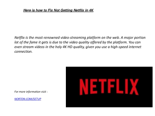"Here is how to Fix Not Getting Netflix in 4K "