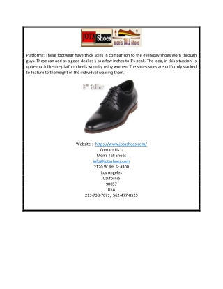 Shop Tall Men Shoes | Jotashoes.com