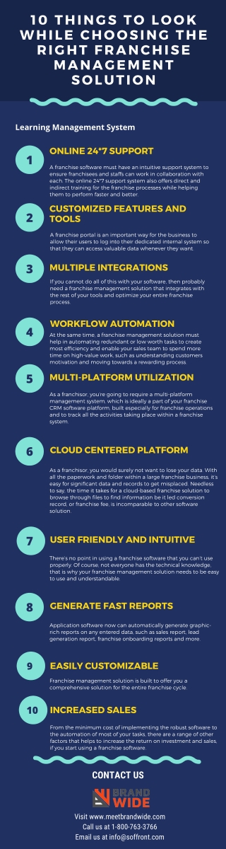 10 things to look while choosing the right Franchise management solution
