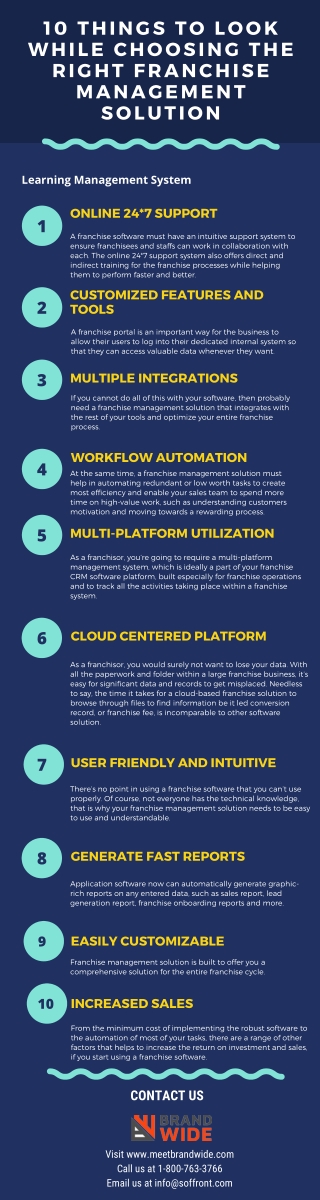 10 things to look while choosing the right Franchise management solution