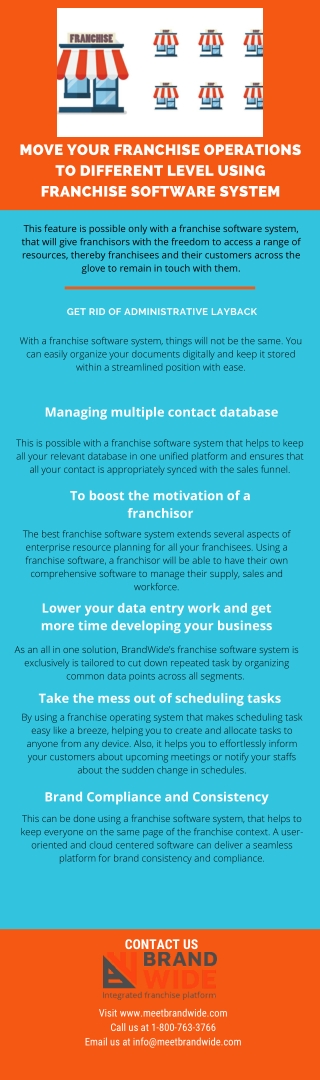 Move your franchise operations to different level using franchise software system