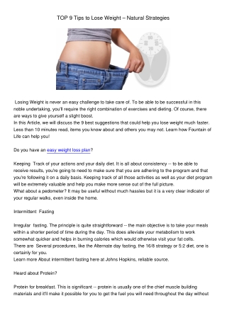 TOP9TipstoLoseWeightNaturalStrategies