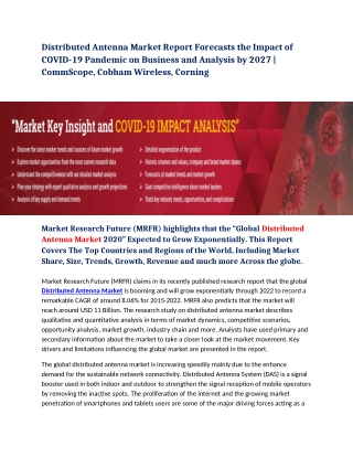 Distributed Antenna Market 2020