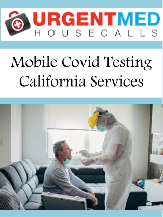 Mobile Covid Testing California Services